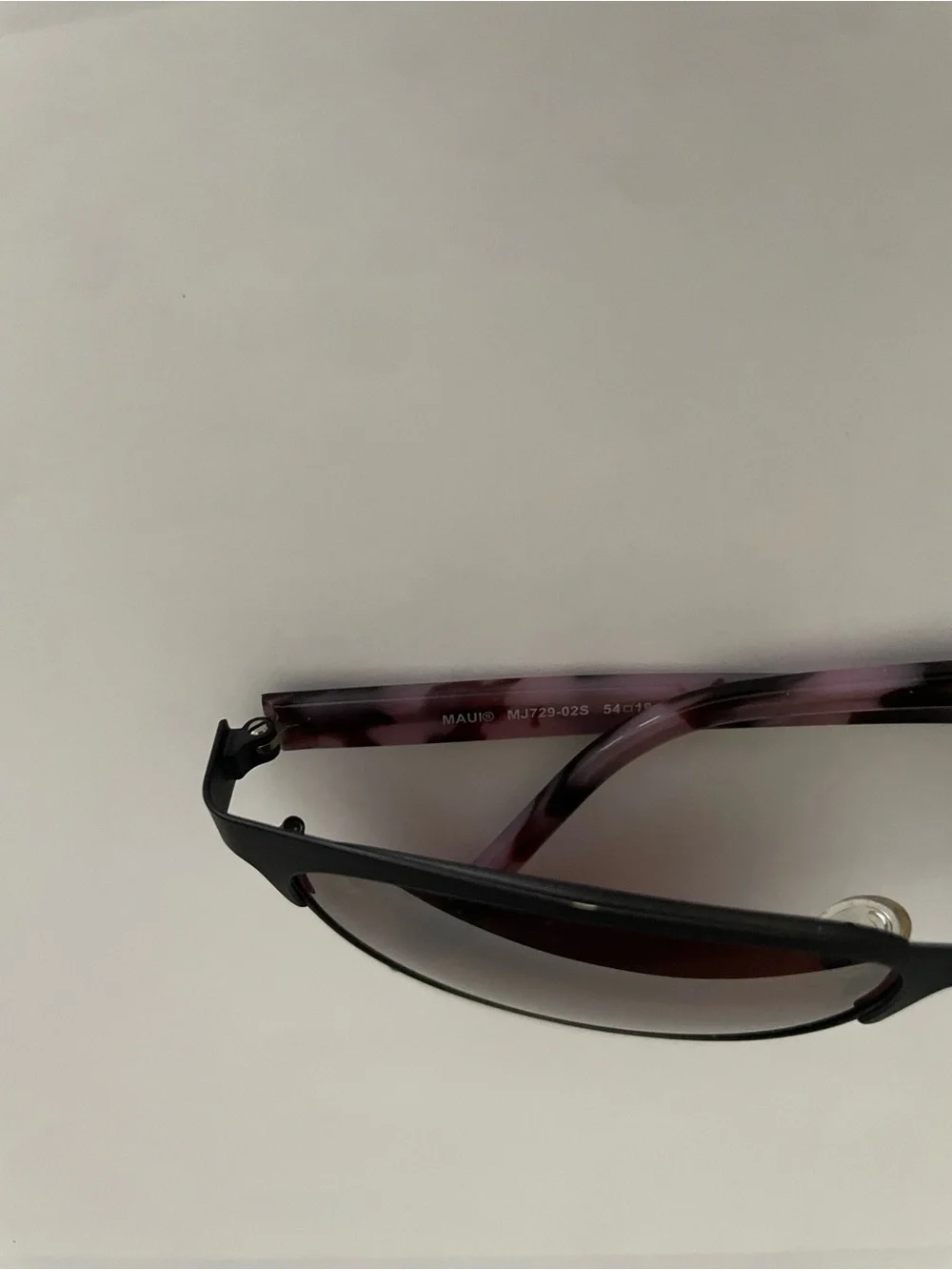 Maui Jim Popoki MJ729-02S Purple Tortoise Polarized Sunglasses 54-18-135 Italy